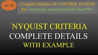 Lec80 Complete Details of Nyquist Criteria with Example  Control System  R K Classes  Hindi [upl. by Gee]