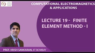 Lecture 19 Finite Element Method  I [upl. by Llenyt831]