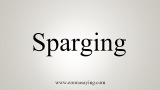 How To Say Sparging [upl. by Lisabeth486]