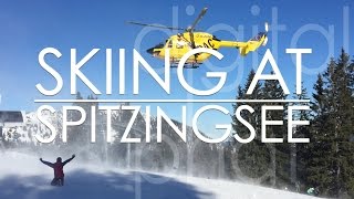 Skiing at Spitzingsee with Helicopter Piste Basher and StuntMan [upl. by Eylk263]