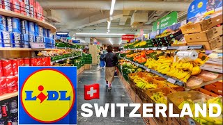 LIDL 🛒Food Prices in Switzerland 🇨🇭Shopping Supermarket Lidl  Swiss Food [upl. by Anirhtak]