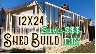 12x24 Shed Build Part 1 [upl. by Warder]