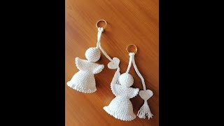 👼🌈 ángel tejido a crochet para recuerditos  👼🌈 [upl. by Dickens]