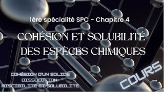 4  Cohésion et solubilité des espèces chimiques [upl. by Midas95]