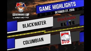 PBA Governors Cup 2018 Highlights Blackwater vs Columbian Oct 27 2018 [upl. by Ardnekan]