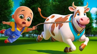 Animal Farm Song Cow Version  Five Little Monkeys  Nursery Rhymes and Kids Songs  Baby Bobo [upl. by Branden]