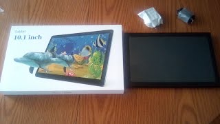 Yq10s gold Tablet unboxing [upl. by Ihcelek225]