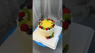 The most delicious cream cake 🍰 cake cakedesign cakedecorating youtubeshorts [upl. by Anig660]