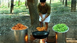 Mirchi Bajji Recipe  Stuffed Chilli Snack Recipe  Village Food Channel [upl. by Metts]