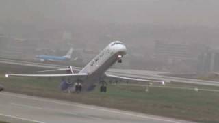 LTBA Ataturk Intl Onur Air take off Rnwy 18R [upl. by Alrick]