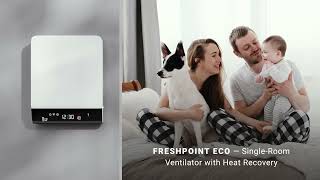 Freshpoint Eco  Smart HRV unit for singleroom ventilation [upl. by Nhguavahs314]