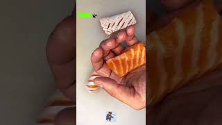 salmon nigiri with diamonds cut how to make salmon japanesefood [upl. by Faye825]