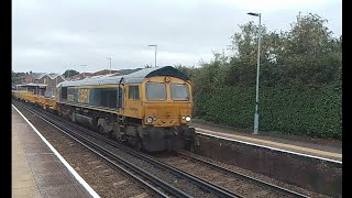 GBRf 66739 6G14 Eastleigh East Yard  Tinsley Green at Cosham 7th September 2024 [upl. by Venu]