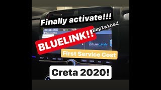 BLUELINK explained  Hyundai CRETA 2020  First SERVICE COST  DCT TURBO 🔥 [upl. by Eelanaj]