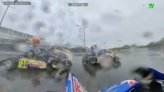 Overtaking in a Monsoon LGM Karting Champs 2021 Part 8 Rd 2 PF International Senior X30 Final [upl. by Ahcila]