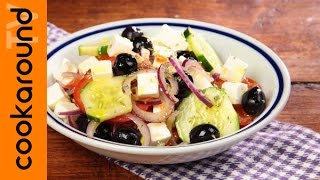 Insalata greca  Ricetta originale con feta e pomodorini [upl. by Mayhew979]