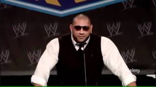 Batista Returns WWE WrestleMania 27 Press Conference 2011 [upl. by Drauode]