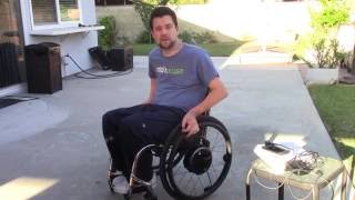 C5C6 Quadriplegic  Alber Twion Power Assist Wheel Demo [upl. by Delos]