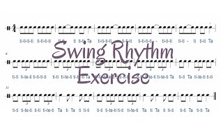 SWING RHYTHM EXERCISE musiclessons learningmusic [upl. by Ocsisnarf]