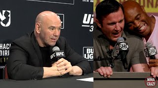 Dana White speechless over Chael Sonnen vs Anderson Silva Boxing match [upl. by Ellehcit]