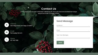 Responsive Contact Us Page Using HTML and CSS  LiteMap [upl. by Liatris]