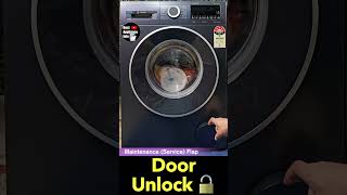 How To Unlock Bosch Front Load Washing Machine Door  Bosch Washing Machine 2024  bosch shorts [upl. by Allenrac386]