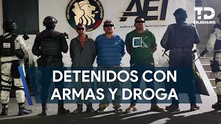 Detienen a tres hombres con armas y droga en Lampazos NL [upl. by Eward]