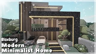 BLOXBURG Modern Minimalist Home  Roblox House Build [upl. by Reedy]