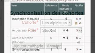 Les cohortes Moodle 2wmv [upl. by Abagail]