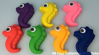 Play Doh Seahorses with Sea Animals Cookie Cutters Fun and Creative for Kids [upl. by Ilrak]