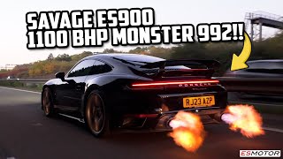 INSANE 1100 BHP 992 TURBO SAVAGE ON THE STREET esmotoruk 911turbo ES1300 ES900 [upl. by Aneris]