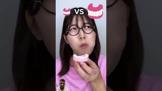 Small Teeth Vs Big Teeth Challenge kindness help humanity video [upl. by Shandee]