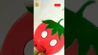 diy vegetable tomatomask for school project 🍅shortsshortsviralpapercraftytshortstlm [upl. by Ayamahs]