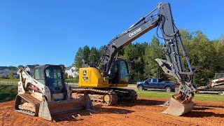 How to install a sand filter system with an excavator and skid steer [upl. by Airoled151]