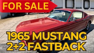 CLASSIC CAR FOR SALE 1965 FASTBACK 22 302 V8 RESTORED [upl. by Huxley402]