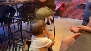 Flirting Baby checking out waitress Buns amp Hooters [upl. by Marienthal]