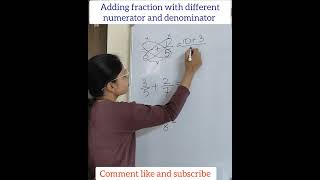 Adding fraction with different numerator and denominator maths shorts [upl. by Attena]