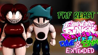 FNF React To Funky Night  Random Wees Dave amp Bambi Extended  FNF Mod  Animatronic BF and GF [upl. by Hendrickson364]