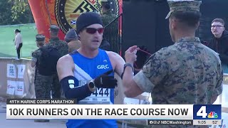 Fredericksburg man wins 49th Marine Corps Marathon 10K in just over 30 minutes  NBC4 Washington [upl. by Beyer]