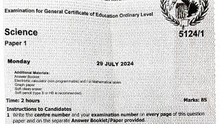 2024 GCE SCIENCE paper 1  physics  section C [upl. by Silloc]