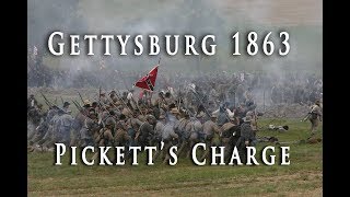 Civil War 1863  Gettysburg Picketts Charge [upl. by Banquer]