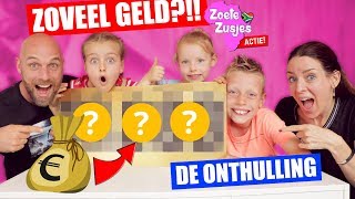 ONTHULLING GELDBEDRAG van de ZOETE ZUSJES ACTIE ♥DeZoeteZusjes♥ [upl. by Dodson197]