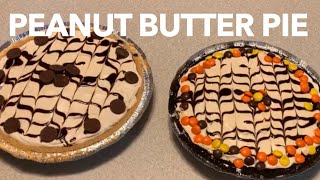 PEANUT BUTTER PIE WITH CHOCOLATE CRUST  No Bake Easy Holiday Pie Recipe [upl. by Aicile]