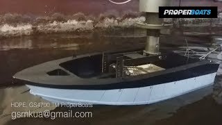 HDPE  boat GS4700 ProperBoats [upl. by Yroc]