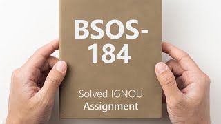 BSOS 184 solved assignment 202425  BSOS 184 solved assignment 2025  BSOS 184 assignment [upl. by Wappes]