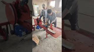 wood splitting process [upl. by Nomor965]