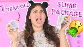 OPENING 1 YEAR OLD SLIME PACKAGES  opening slimes from subscriber 1 year old  Slimeatory 364 [upl. by Adleremse]