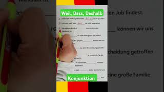 Weil Dass Deshalb 🇩🇪 learngermanfast learngerman [upl. by Dola]