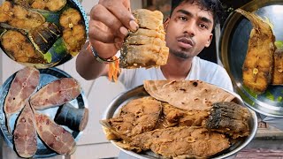 BIG SIZE PANGAS FISH CURRY  Cooking amp Eating Village Style [upl. by Anaylil]