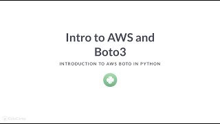 Python Tutorial Intro to AWS and Boto3 [upl. by Cally255]